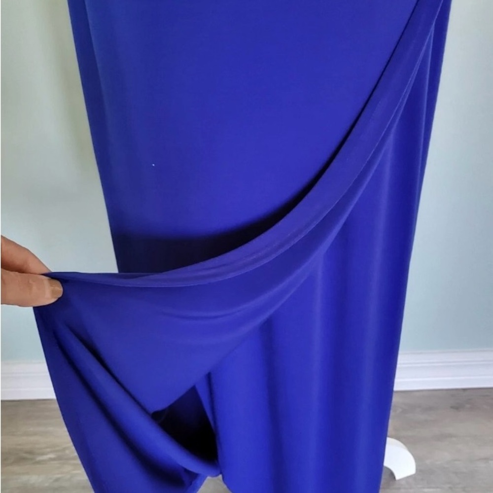 🧊 NWT Connected Sapphire Blue Jersey Knit Formal Evening Gown, 4 - Picture 3 of 8